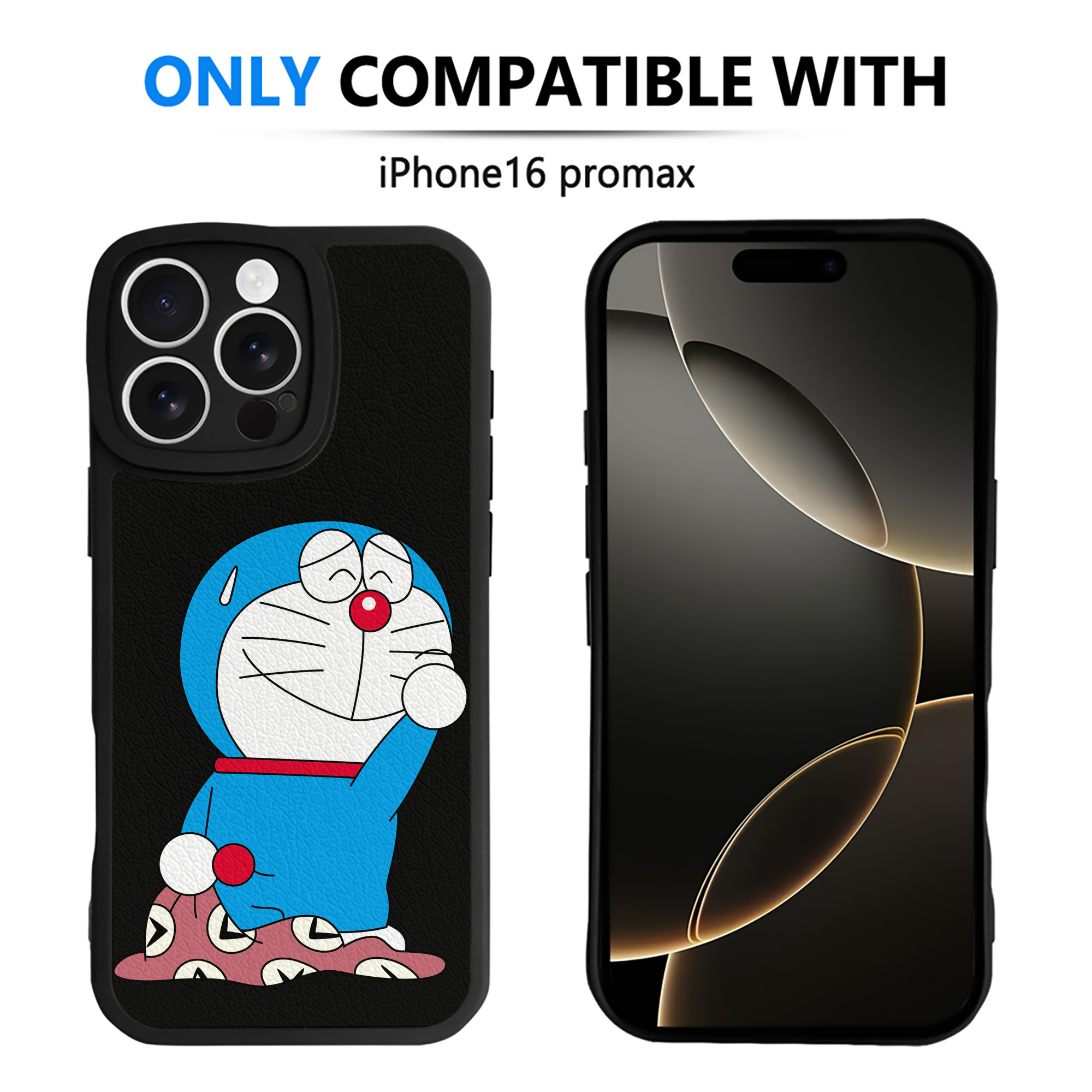 （画像用） ドラえもん Doraemon 【iPhone 16シリーズ対応】シリコンスマホケース（レザー調） 材質：シリコン